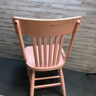 Lot #48 Pink Farm House Chair 