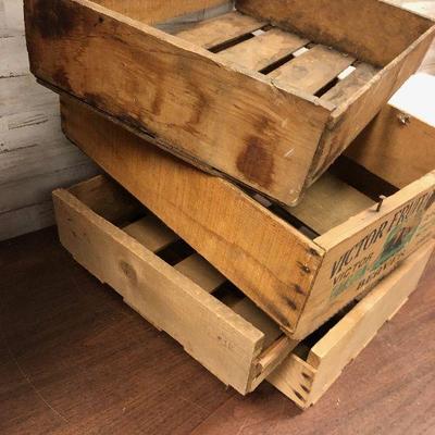 Lot #50 Pile of Fruit Crates  (4) 