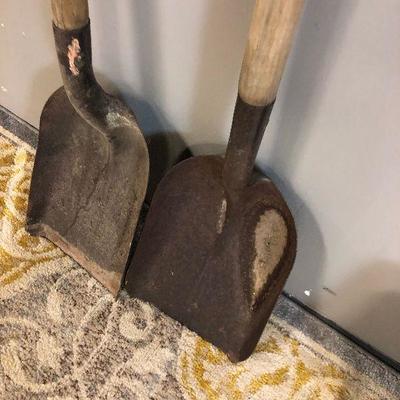Lot #69 2- Antique Scoop Shovels 