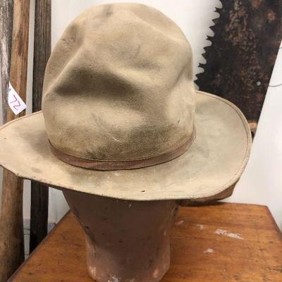 Lot #76 Butch Cassidy's hat made by Jim Smith (maybe)