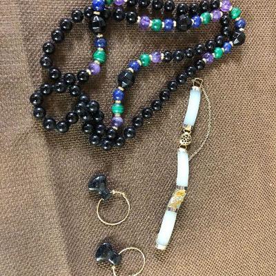 Lot #80 Necklace, Bracelet, earrings