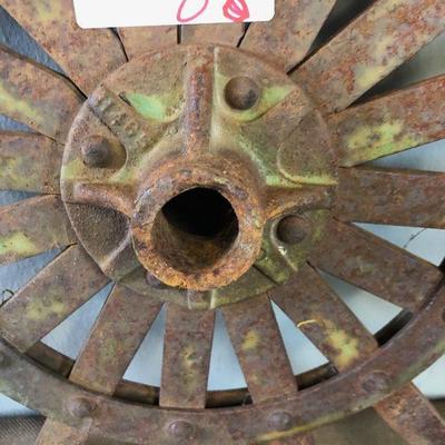 Lot #88 Cultivator Wheel #3 Antique John Deer