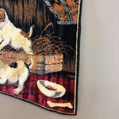 Lot #107 Puppy and Cat Tapestry 