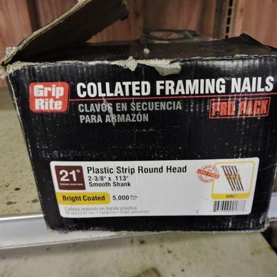 Large Box of Collated Grip Rite Framing Nails