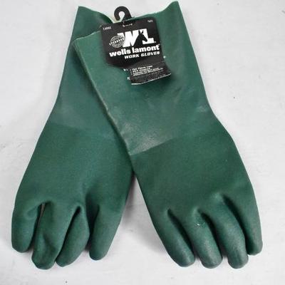 Wells Lamont Work Gloves Size Large, Green - New