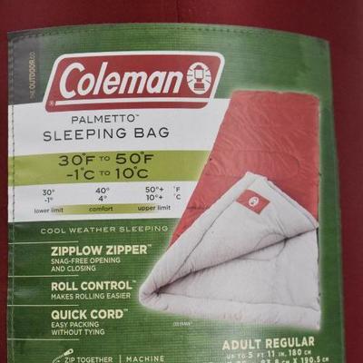 Coleman Palmetto Sleeping Bag, Red - New