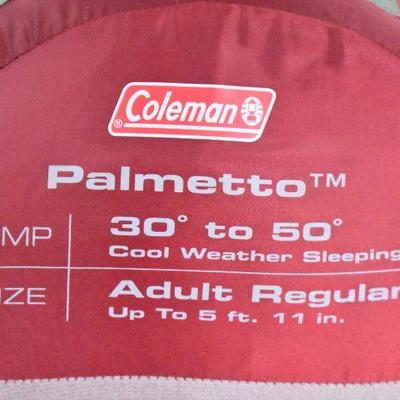 Coleman Palmetto Sleeping Bag, Red - New