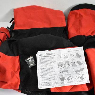 Red & Black 10 Pc Seat Covers - New, Without Packaging
