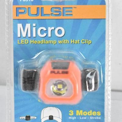 4 Piece: Protection Alarm, Headlamp, Book Light, & Pocket Sling Shot - New