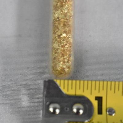 Plastic Vial of Gold Flakes - New