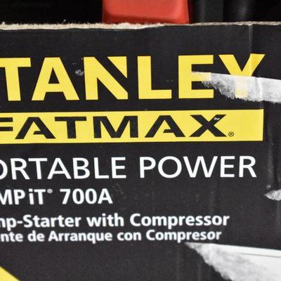 STANLEY FATMAX 700/350 Amp Jump Starter & 120 PSI Compressor J7CS - New Open Box