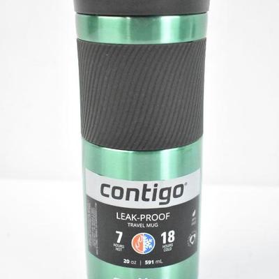 Contigo Leak-Proof Vacuum-Insulated Stainless Steel 20oz Grayed Jade Green - New