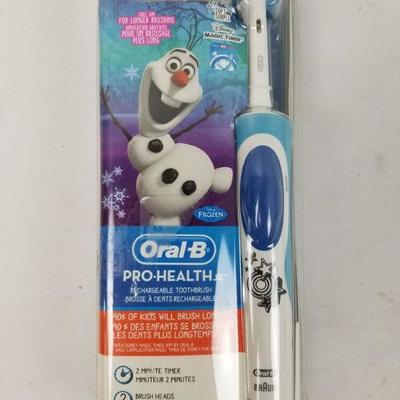 Oral-B Pro-Health Jr Electric Toothbrush, Disney's Frozen Olaf Design - New