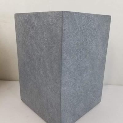 DurX-litecrete Cubic Blue/Gray Ceramic Planter, 13x9x9
