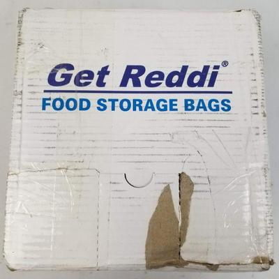 Get Reddi Food Storage Bags, 8x4x18, 8 Quart Bags, 9.5lb Case - Damaged Box, New