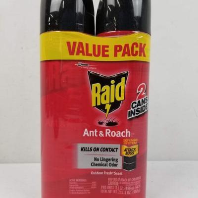 Raid Ant & Roach 2-Can Value Pack - New