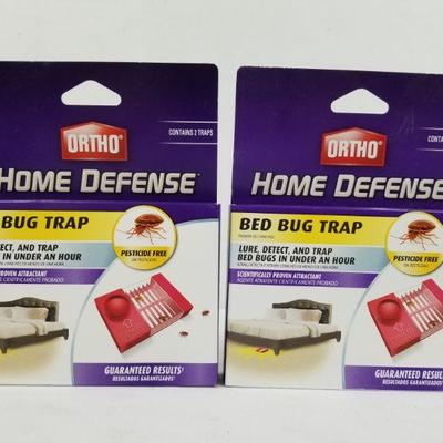 Ortho Home Defense Bed Bug Traps, Two 2-Packs - New