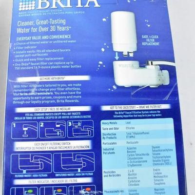 Brita Tap Water Faucet Filter System w/ Filter Change Reminder, BPA Free - New