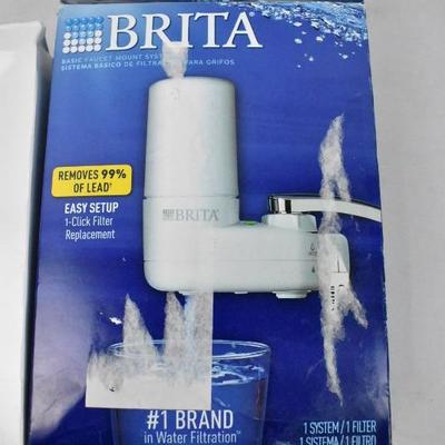 Brita Tap Water Faucet Filter System w/ Filter Change Reminder, BPA Free - New