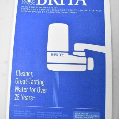 Brita Tap Water Faucet Filter System w/ Filter Change Reminder, BPA Free - New