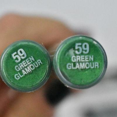 9 Pc Jordana Makeup: Green Mascaras, Eyeliners: Green, Blue, Black, Smoke - New