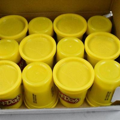 Hasbro Play-Doh, 12 Containers all Yellow - New
