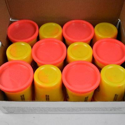 Hasbro Play-Doh, 12 Containers all Pink/Coral - New