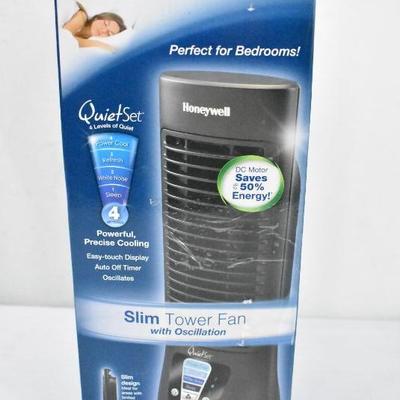 Honeywell Quietset Tower Fan, Slim, with Oscillation - New