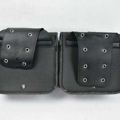 Motorcycle Saddlebags, 2 Pieces, LH & RH, PU Leather - New, Without Packaging