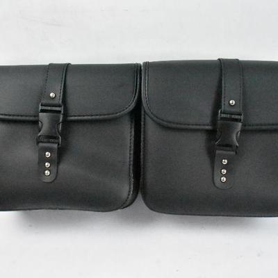 Motorcycle Saddlebags, 2 Pieces, LH & RH, PU Leather - New, Without Packaging