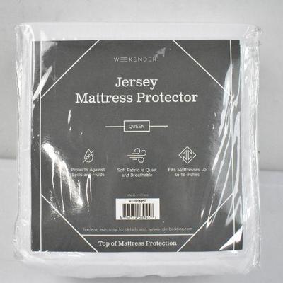 Weekender Jersey Mattress Protector, Queen Size - New