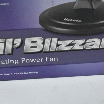 Holmes Lil' Blizzard Oscillating Power Fan, Black - New