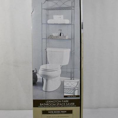 Lexington Park Bathroom Space Saver, Satin Nickel Finish - New