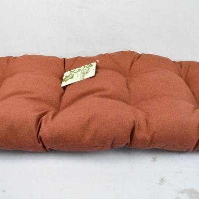 Outdoor Bench Patio Cushion, Rust/Orange - New