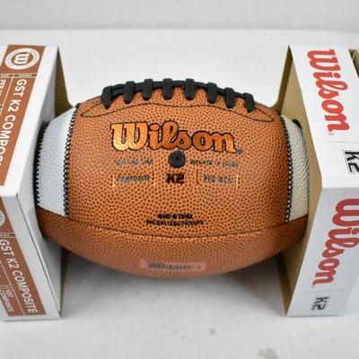 Wilson GST Composite Leather Football, Pee Wee Size - New