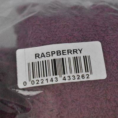 Mainstays Value Terry Cotton Bath Towel Set, 10 Piece Set Raspberry - New