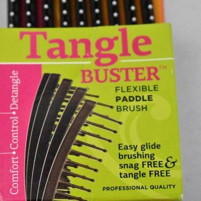 Tangle Buster Flexible Paddle Hair Brush - New