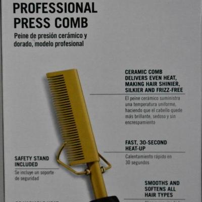Andis Gold Ceramic Professional Press Comb - New, Factory Sealed, Damaged Box