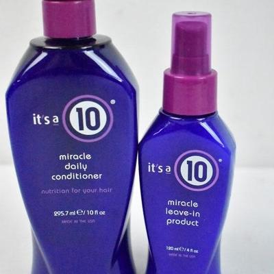 2 Piece Hair Products: Miracle Conditioner 10 oz & Leave-in Product 4 oz - New