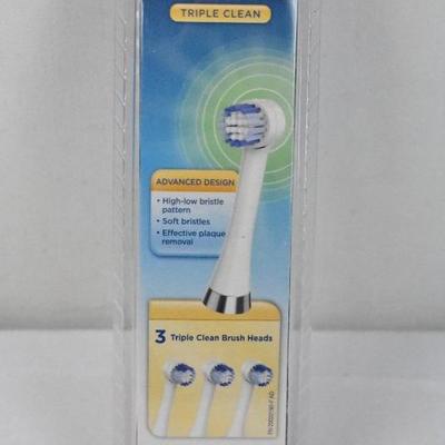 Waterpik Complete Care 5.5 Replacement Brush Heads, White, 3 Count - New, Sealed