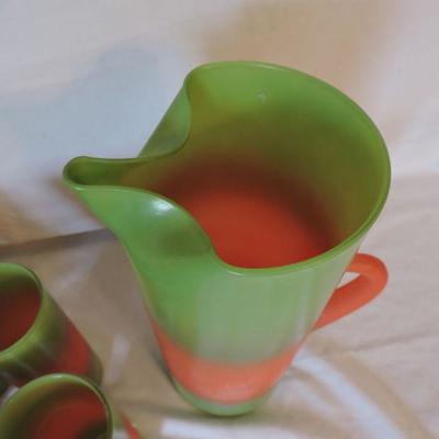 Mid Century Pitcher and Glasses