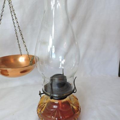 Vintage Scales and Oil Lamp