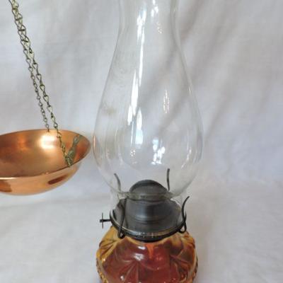 Vintage Scales and Oil Lamp