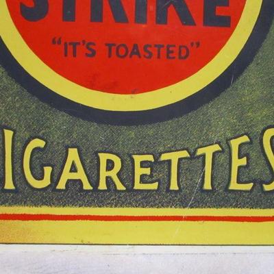 Lot 99 - Lucky Strike Cigarettes - Porcelain Sign