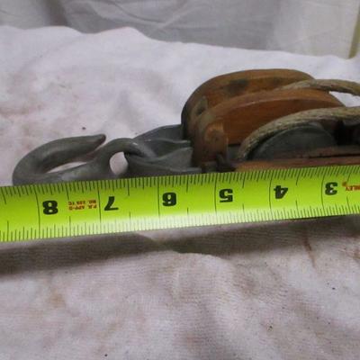 Lot 133- Wooden Pulleys 