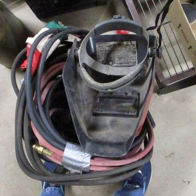 Lot 140 - Welding Mask & Cables