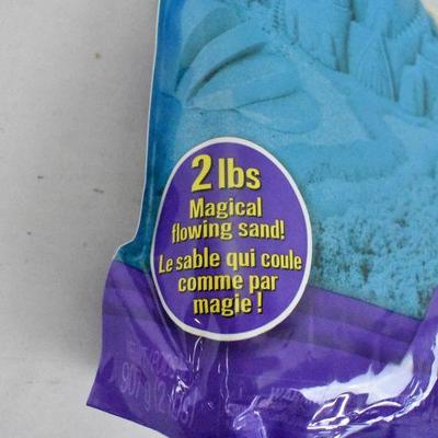 Blue Kinetic Sand, 2 Pounds, Resealable Bag - New