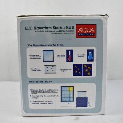 Aqua Culture LED Aquarium Starter Kit 5 Gallons - New