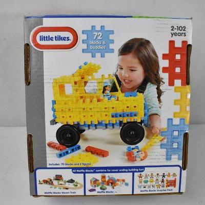Little Tikes Waffle Blocks School Bus: Includes 70 Blocks and 2 Figures - New
