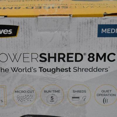 Fellowes Powershred 8MC Paper Shredder - New, Open Box